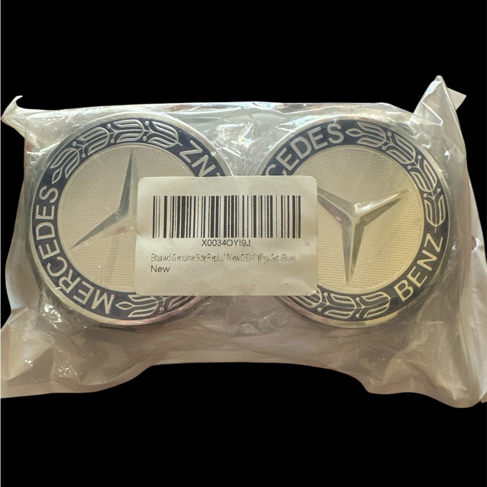 Silver and Blue Logo Cufflinks with Star Emblem